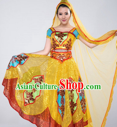 Indian Girls Dancewear Dance Costumes for Competition