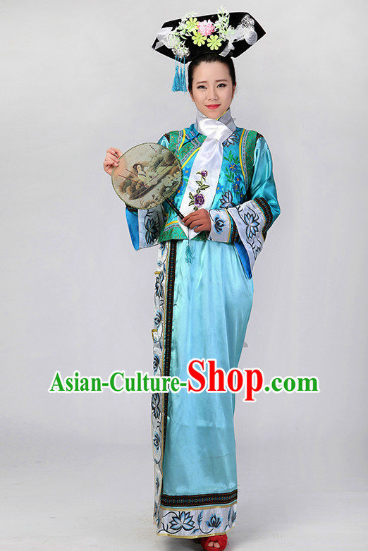 Chinese Qing Dynasty Style Classical Girls Dancewear Dance Costumes for Competition