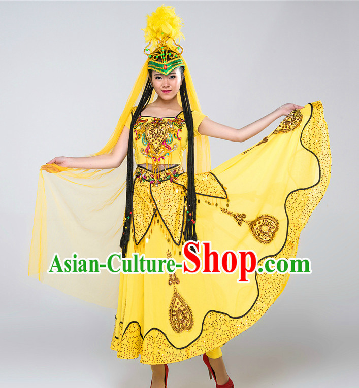 Chinese Xinjiang Competition Dance Costumes for Women