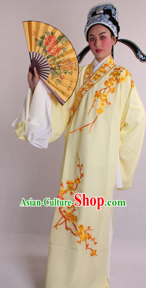 Chinese Culture Chinese Opera Costumes Chinese Cantonese Opera Beijing Opera Costumes Young Scholar Costumes and Hat Complete Set for Men