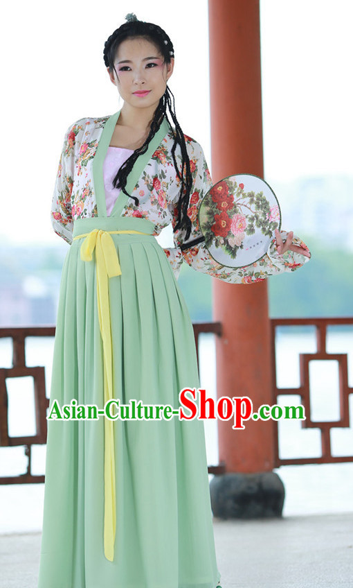 Chinese Traditional Plus Size Dresses Summer Dresses and Headpieces Complete Set for Women