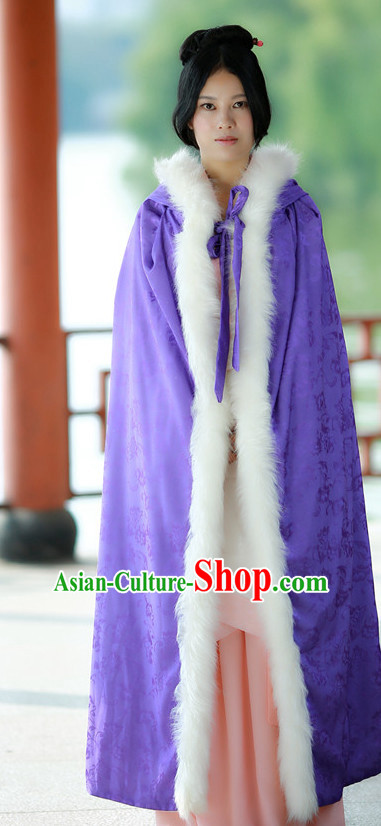 Chinese Traditional Winter Mantle Cape for Women