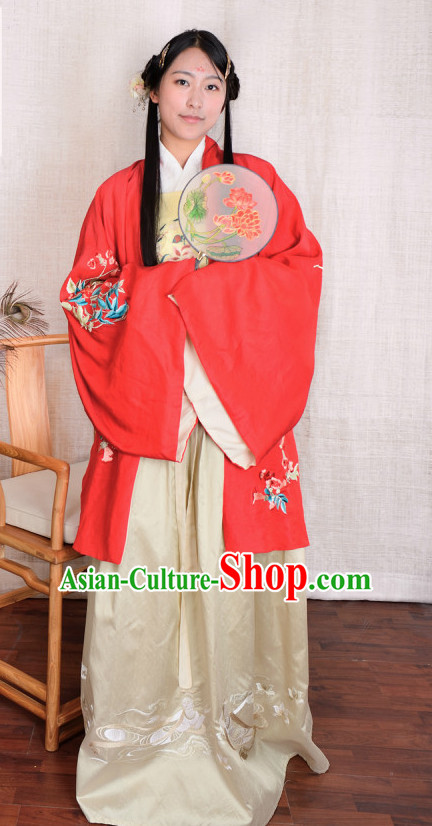 Chinese Traditional Hanfu Plus Size Long Robe Clothes