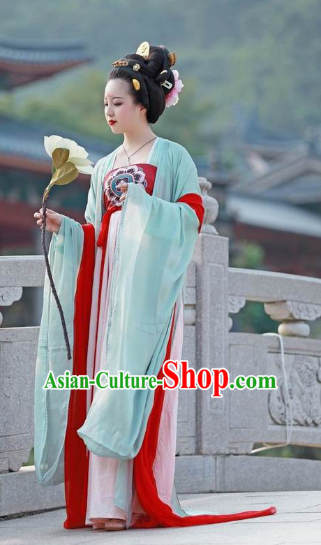 Chinese Tang Dynasty Summer Dress for Ladies
