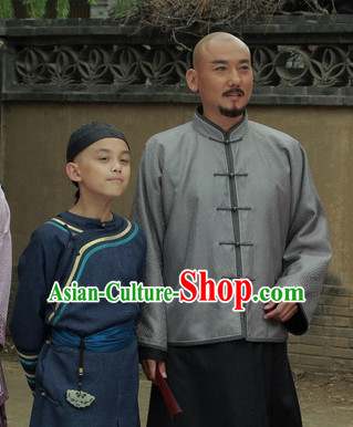 Chinese Costumes Mandarin Dress and Hat for Kids