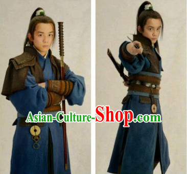 Chinese Ancient Swordsman Costumes Complete Set for Teenagers