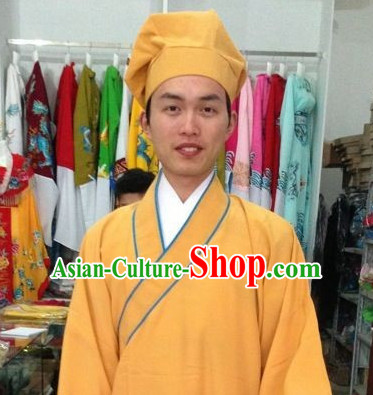 Long Sleeve Chinese Opera Tang Bohu Costume and Hat Complete Set