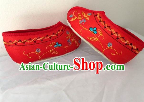 Chinese Opera Three-Cun Lily Feet Shoes