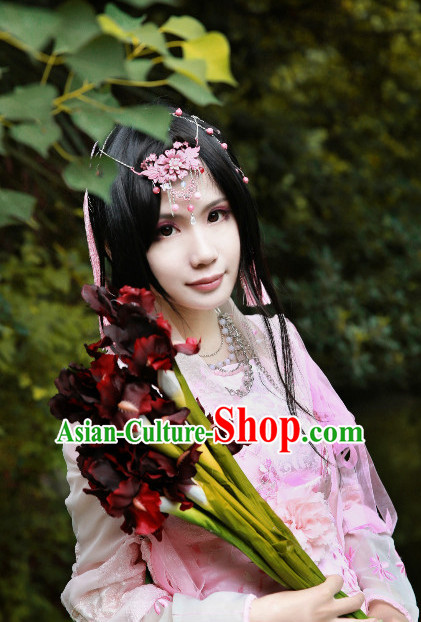 Chinese Traditional Black Long Wig for Women