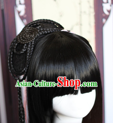 Chinese Traditional Black Long Wig