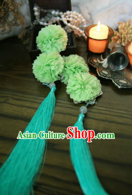 Chinese Traditional Handmade Flower Side Hair Accessories for Girls