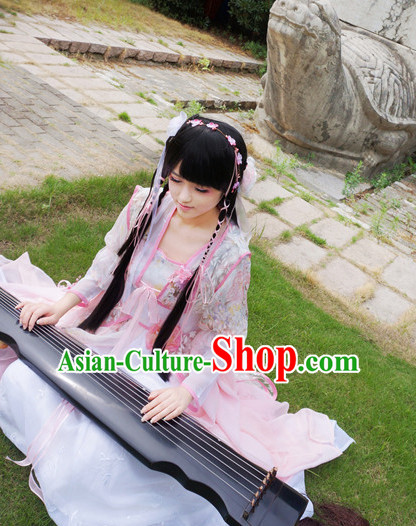 Traditional Chinese Princess Hair Accessories and Costumes Complete Set