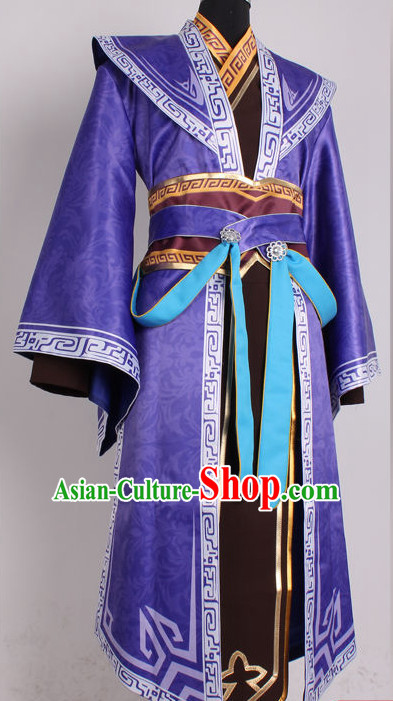 Asia Fashion Top Chinese Swordsman Costumes Complete Set for Men