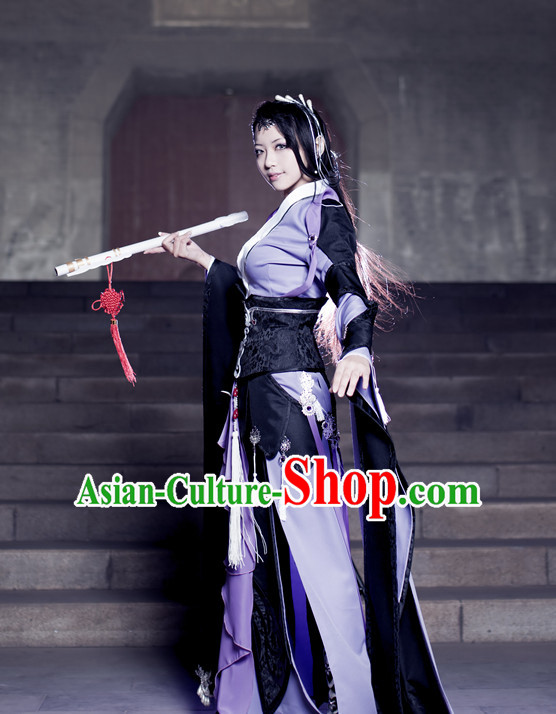 Asian Chinese Swordswomen Cosplay Costumes Halloween Costume Complete Set for Women