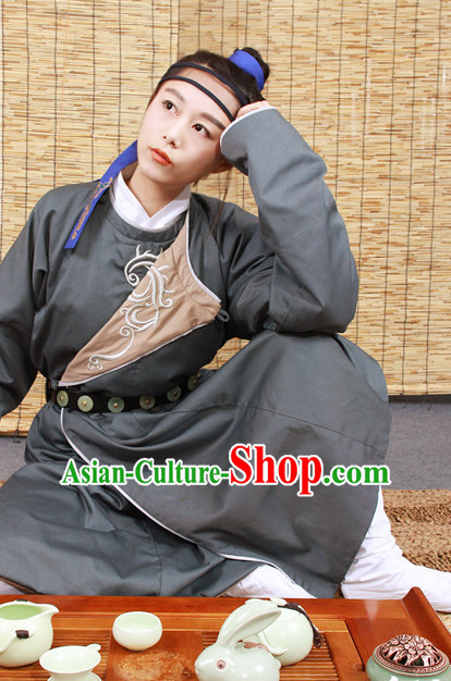 Chinese Ancient Hanfu and Hair Jewelry Complete Set for Kids