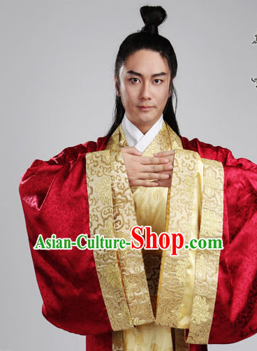 Chinese Ancient Han Clothes Complete Set for Men