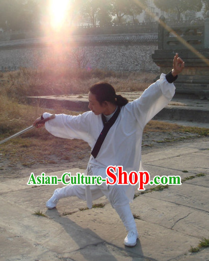 White China Traditional Taoist Suit Complete Set for Men