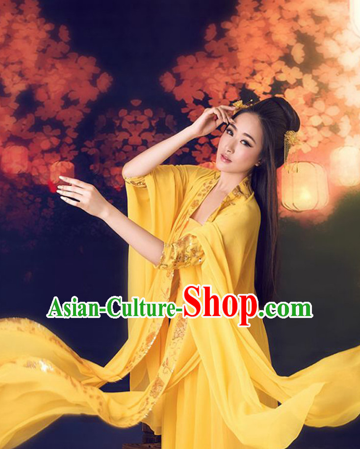 Chinese Traditional Queen Halloween Costumes and Hair Accessories Complete Set for Women