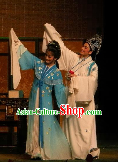 Asian Chinese Traditional Dress Theatrical Costumes Ancient Chinese Clothing Opera Husband and Wife Costumes