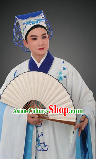 Asian Chinese Traditional Dress Theatrical Costumes Ancient Chinese Clothing Opera Male Long Robe and Hat