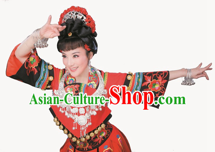 Asian Chinese Traditional Dress Theatrical Costumes Ancient Chinese Clothing Ethnic Costumes