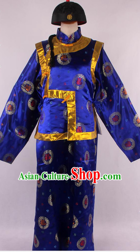 Chinese Traditional Landlord Costumes and Hat Complete Set