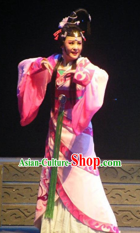 Chinese Traditional Dresses Theatrical Costumes Ancient Chinese Hanfu Princess Costumes and Hair Accessories