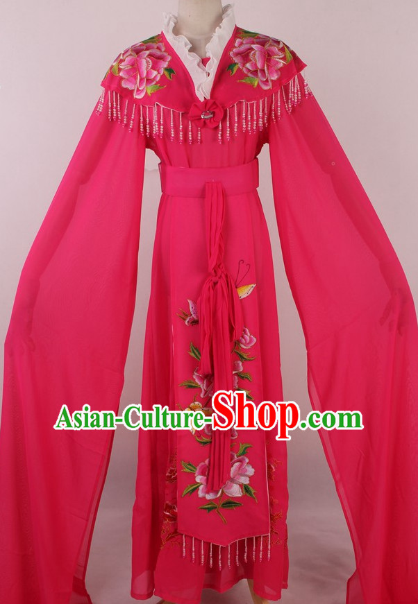 Chinese Traditional Dresses Theatrical Costumes Ancient Chinese Hanfu Water Sleeves Costumes for Girls