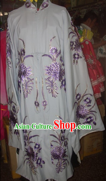 White Ancient Chinese Beijing Opera General Male Costumes for Men