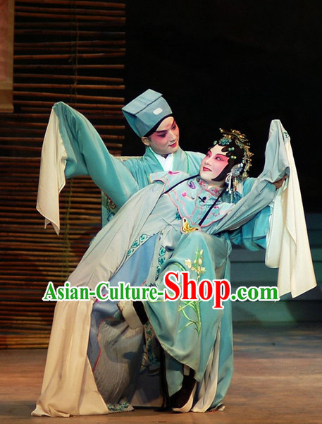 Traditional Chinese Peking Opera Lover Costumes 2 Sets
