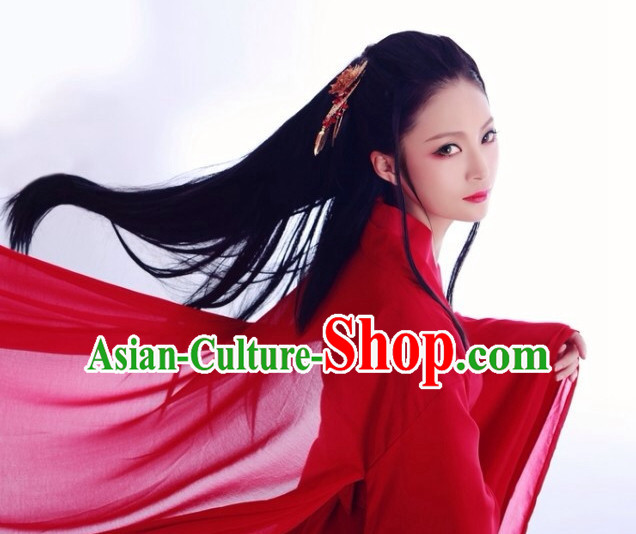 Traditonal Chinese Black Long Wigs for Women