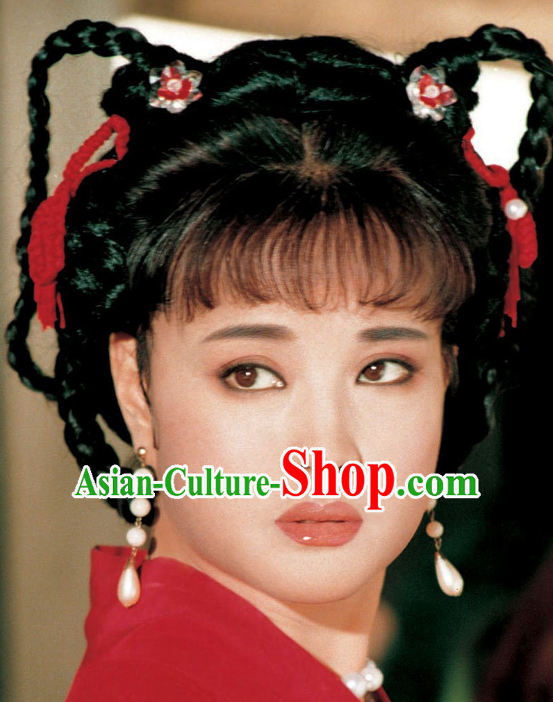 Traditonal Ancient Chinese Black Long Wigs for Women