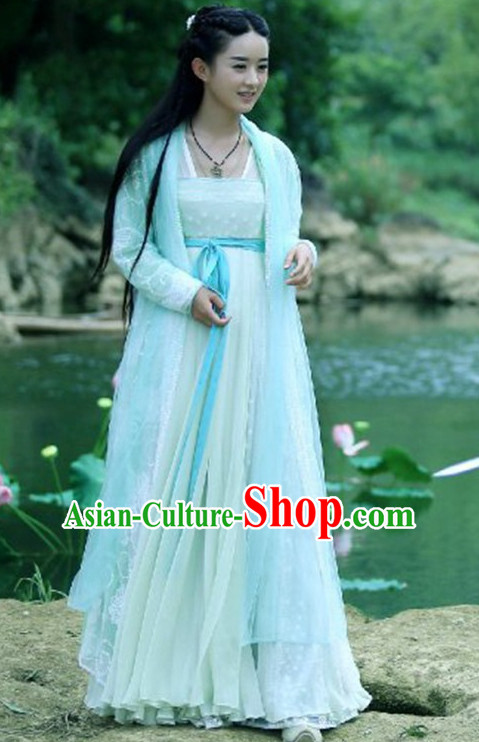 Traditional Chinese Fairy Costumes Hua Qian Gu Costume Complete Set for Girls