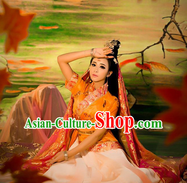 Chinese Ancient Zhao Feiyan Sexy Costumes Complete Set for Women