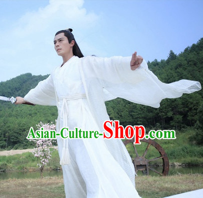 Chinese Hanfu Asian Fashion Japanese Fashion Plus Size Dresses Vntage Dresses Traditional Clothing Asian Costumes Hua Qian Gu Bai Zihua Costume for Men