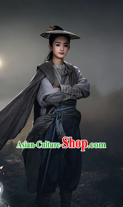 Chinese Hanfu Asian Fashion Japanese Fashion Plus Size Dresses Vntage Dresses Traditional Clothing Asian Costumes Hua Qian Gu Swordsmen Costume for Girls