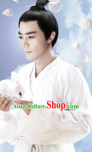 Traditional Chinese Taoist Black Wigs for Men