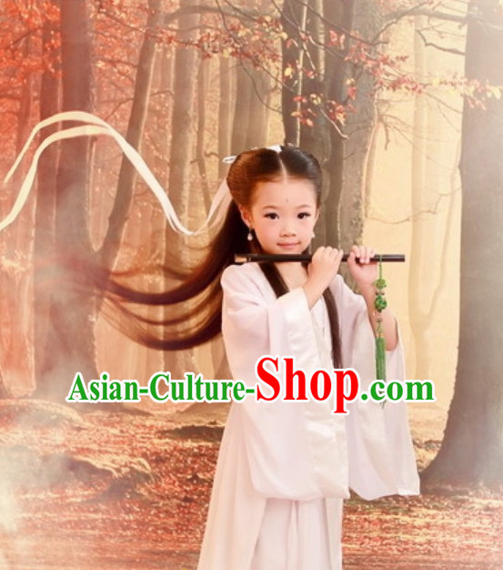 Traditional Chinese Fairy Costumes and Hat for Kids