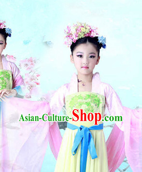 Traditional Chinese Photo Costume Princes Dress and Hair Accessories Complete Set for Children