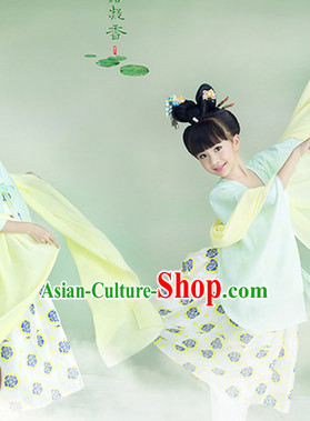 Traditional Chinese Photo Costume Princes Dress and Hair Accessories Complete Set for Children