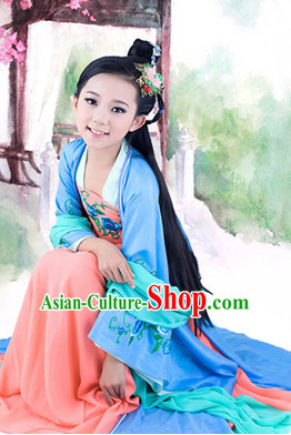 Traditional Chinese Photo Costume Princes Dress and Hair Accessories Complete Set for Children