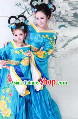 Traditional Chinese Photo Costume Princes Dress and Hair Accessories Complete Set for Children