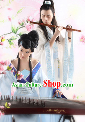 Traditional Chinese Photo Costume Husband and Wife Classical Costume and Hair Accessories Complete Sets