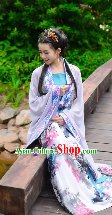 Chinese Hanfu China Shopping Asian Fashion Plus Size Clothing Clothes online Oriental Dresses Ancient Costumes and Hair Accessories Complete Set