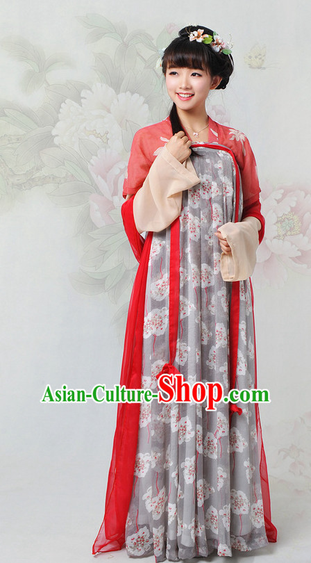 Chinese Hanfu China Shopping Asian Fashion Plus Size Clothing Clothes online Oriental Dresses Ancient Costumes and Hair Accessories Complete Set