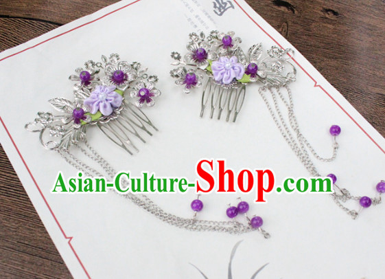 Chinese hair accessories hair ornaments headbands hair accessory ancient headpiece headpieces long ribbon