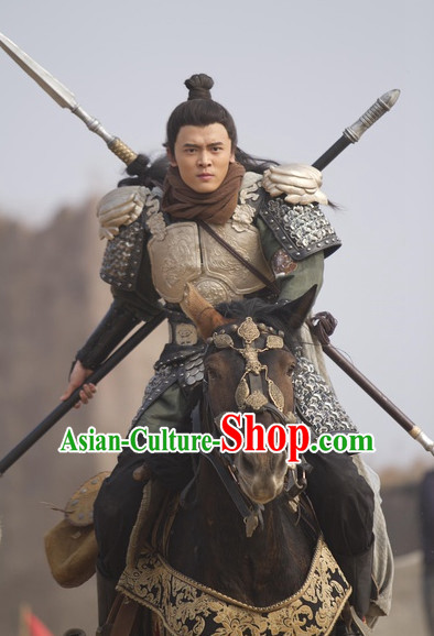 Traditional Chinese Ancient General Warrior Armor Costumes Complete Set