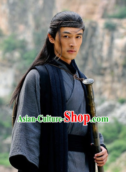 Traditional Chinese Ancient Warrior Costumes Complete Set for Men