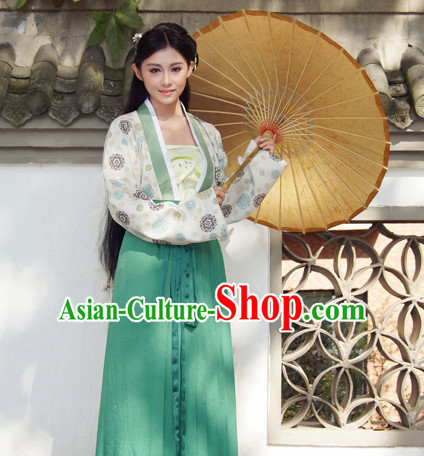 Ancient Chinese Hanfu Clothes and Skirt Complete Set for Women