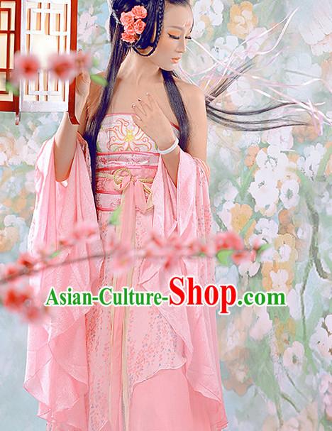 Chinese Halloween Cosplay Princess Costumes and Hair Ornaments Complete Set for Women